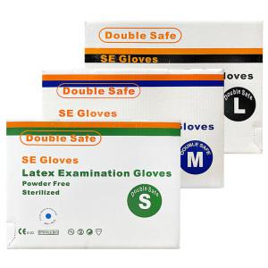 더블세이프 진료용 멸균 라텍스장갑 S-L 50조 가주글러브