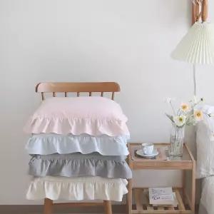 끈있는 내추럴 린넨 순면 의자 방석 커버 (솜포함)