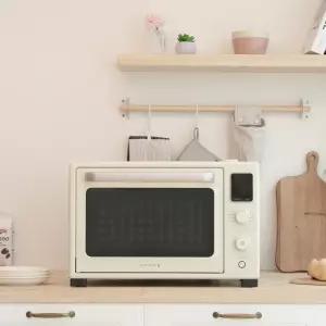 쿠잉 에어프라이어오븐 CON-S32 크림 35L 전기 스팀 그릴 홈베이킹 제빵용 가정용 대용량