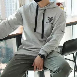 [우기브로]WRI 남자 빅사이즈 옆트임 호랑이 자수 후드티