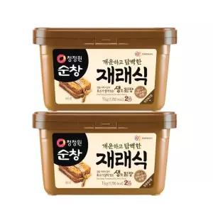 청정원 순창 재래식 생된장 1kg 2개