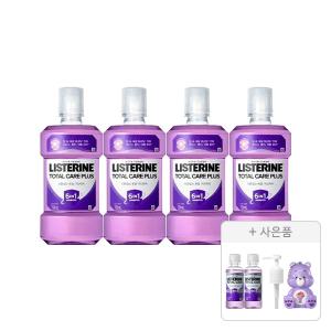 리스테린 토탈케어 플러스 750ml, 4개+증정(토탈케어 마일드 100ml, 2개+전용 펌프, 1개+케어베커 키체인(키링), 1개)