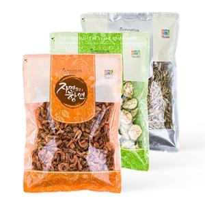 홍진포장 식품포장지 자연의향연(주황) 21x30cm (1kg용) 100장, 사이즈 3종 (지퍼없음), 건어물 공용 봉투