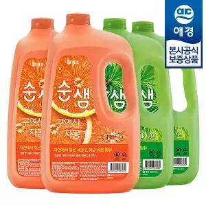[애경] 순샘 자몽/피톤치드 주방세제 3L x4개