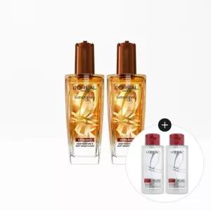 [로레알파리]엑스트라오디네리 오일 100ml 2개(타입선택)+샴푸 미니 100ml(랜덤) 2개