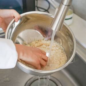 스텐 쌀세척볼 야채 쌀 씻는 볼 도구 바가지 믹싱볼 멀티채반