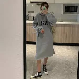 [오노마] ONM 편안한 기모 후드 캐주얼 롱 원피스 데일리 이지룩 (S11883850)