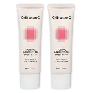 셀퓨전씨 토닝 썬스크린 100 톤업 썬크림 SPF50+ PA++++ 50ml 2개
