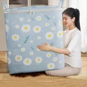 꽃무늬 대용량 이불보관 대형 정리 보관함 옷장 패딩정리함 수납 보관팩 리빙박스