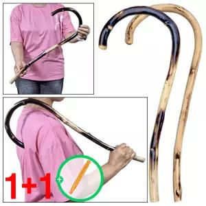 (일체형 등나무 고리안마기 1P+1P 사은품 지압스틱 1호 1P) 고급형 어깨 등 안마기 지압봉 효자손 등긁기