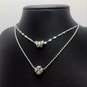 /더바디시크릿 나비 클로버 펜던트 써지컬 체인 초커 목걸이 10037