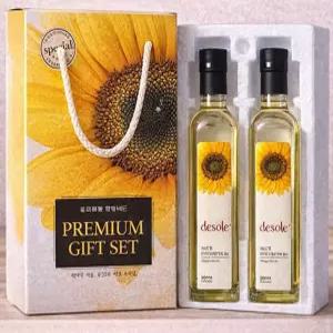 유리병 데솔레 오일 선물세트(500ml/2P) 해바라기씨유 안전포장 명절 설추석 식용유