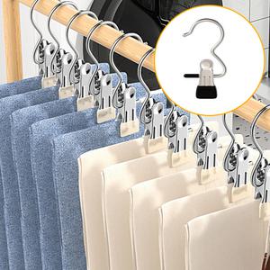 10개세트 멀티 만능 1단 클립 집게 옷걸이 논슬립 바지걸이 치마걸이 모자걸이 외집게