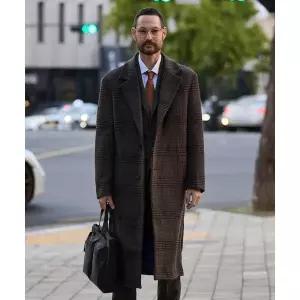 [STCO]빅체크 오버핏 롱코트 WOOL 38   오버핏  SCTTD03OCH_P373268230