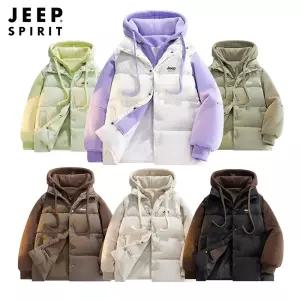 지프 JEEP SPIRIT 남녀공용 후드 패딩조끼 아웃도어 패딩 조끼 후드집업 겨울 바람막이 등산 런닝 JPM092