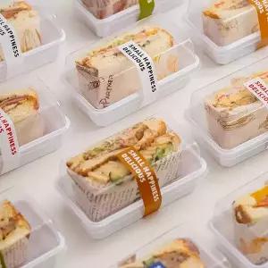[레드캣]심플한 투명 PET 샌드위치 베이커리 포장 용기 롤케이크 케이스 10개 세트