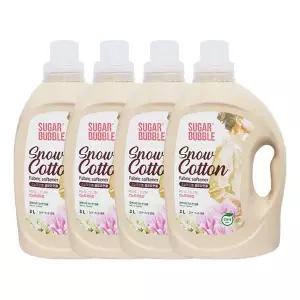 슈가버블 섬유유연제 스노우 코튼 3L x4