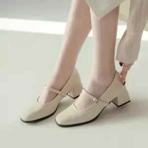 SOVO 클락슨 메리제인 미들힐 펌프스 5cm