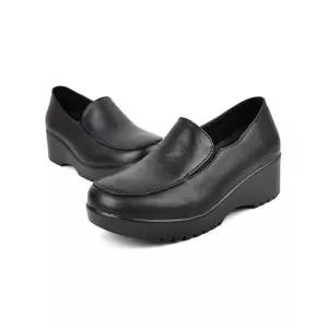 [재입고] 딕슈 여성 소가죽 통굽 키높이 기본 로퍼 SN1LFWA997