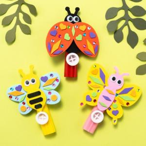 봄피리 만들기 EVA 키트 봄주제 행사 이벤트 DIY 세트 호루라기 나비 꿀벌 무당벌레 유아 어린이 야외 놀이