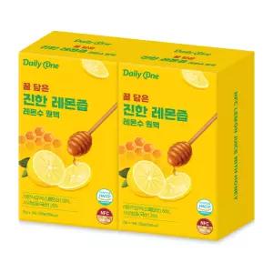 데일리원 꿀 담은 진한 레몬즙 레몬수 원액 레몬물 스틱 착즙 주스 2통