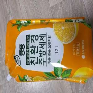 엘지생활건강 퐁퐁 오렌지향 친환경 주방세제 리필 1.2L 2개