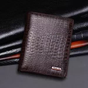 크리스찬케리 남성 소가죽 중지갑 CK-2204 악어무늬 카드 지폐 수납 지갑