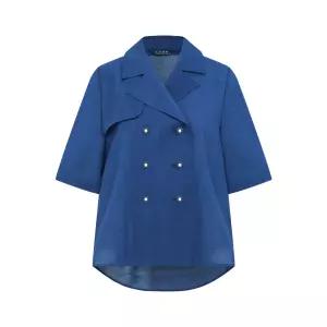 펠레인 더블버튼 블라우스(LGBLPF8900/잉크블루)_DG