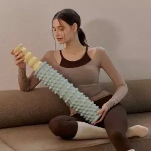 [SNPE][글램美 정인선 PICK!] 더블 폼롤러 EVA 하드 돌기 2in1 세트 마사지 스트레칭 50cm