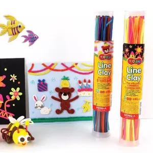 토루 라인클레이 일반색 12색 48개 형광색 5색 40개 /아이클레이/아이클레이세트/클레이세트/컬러클레이/클