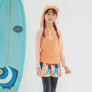 [보리보리/아이스샌드]아이스샌드 주니어 아동 여아 래쉬가드 플랩캡 초등