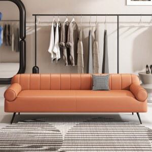 붙박이 대기실 쿠션 로비 의자 쇼파 전기도금발 다크 스틸 장의자 2인13 폭좁은 거실 가죽