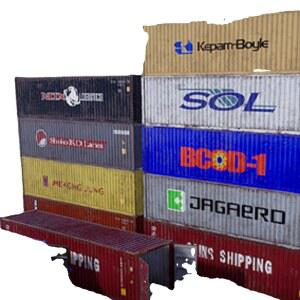 컨테이너모형 소품 미니컨테이너 흰색 10개 로고X DIY 가챠 7번째