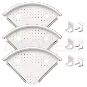 미러 선반 초 강력 압착식 흡착 패드 무타공 욕실 화장실 주방 코너 다용도 틈새 거치대 멀티 선반 3세트