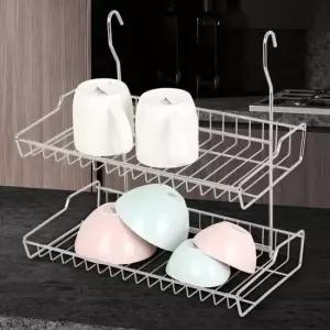 걸이형 2단랙 신형) 주방컵선반 싱크대 정리대 거치대 다용도선반 행주걸이