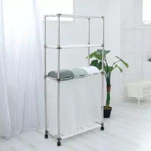 스윙형 분리수거대 3구 (3단) 분리수거함 청소 정리 재활용 쓰레기 가정용 페트병 스티로홈 비닐 원룸 펜션 사무실 카페 디오