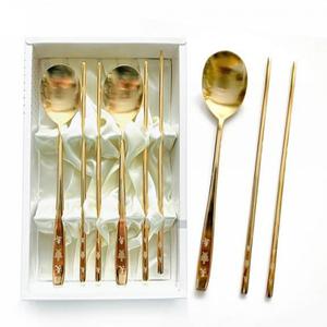 엘사 금수저 황금골드24k 골드수저 금수저2벌세트 거북.가든 사틴 무광 선물세트 답례품 수저세트 부부수저