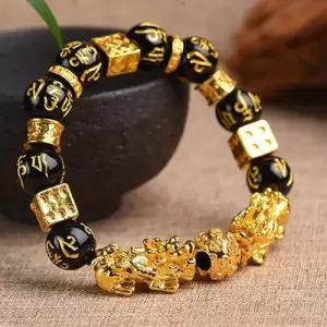 [지와이] 비휴 염주 주사위 팔찌 흑요석 금전운 재물 소망 사업운 상승 여자 남자 행운 액막이