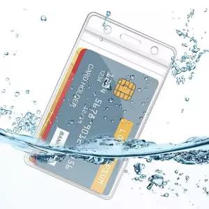 PVC 방수 투명 카드커버 명찰 사원증 홀더 목걸이형 카드케이스 행사 단체용 명찰커버