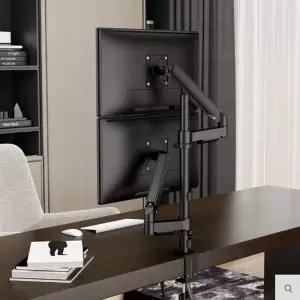 엔산마운트 LDT-C25P 듀얼 파이프형 폴타입 모니터암 기둥형 높이조절 회전 틸트 스탠드 듀얼암