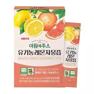 [서울우유]서울우유 아침에주스 유기농 레몬자몽즙 20gx30포