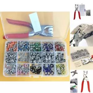 똑딱이 스냅 단추1000개 펀칭기 세트 DIY 수선 만들기/펀치/diy단추/펀치기/diy똑딱이/단추달기/리폼/부착