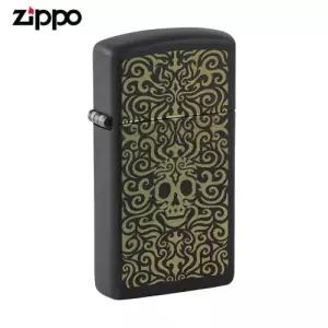 ZIPPO 슬림 라이터 48564 Slim Skull Design 오일+심지+부싯돌 3종세트 포함
