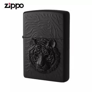 ZIPPO 라이터 엠블렘 TIGER EYE EMB BKB 오일+심지+부싯돌 3종세트 포함