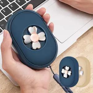 비즈 스피너 충전용 양면발열 충전식 핫팩 손난로 (네이비) 대용량 보조배터리