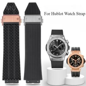 Hublot Yubo 클래식 퓨전 빅뱅 시리즈 땀 방지 통기성 스트랩 26x19mm 24x17mm 용 절묘한 실리콘 시계 밴드