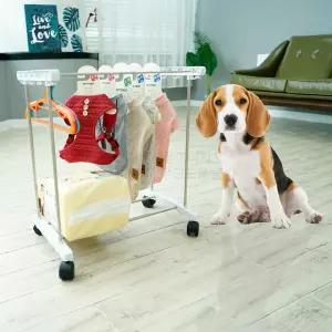 반려동물 고양이 강아지옷 옷장 정리 옷걸이 이동식 행거 1단