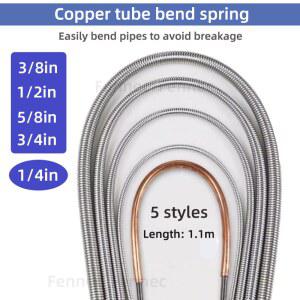 에어컨 강철 수동 파이프 라인 스프링 튜브 벤딩 도구 용 내부 구리 2/3/4/5/6 포인트 6-19mm