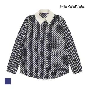 [미센스] 카라배색 프린트 블라우스_MB3YBLM180Z