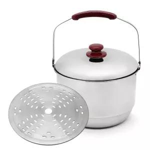 [헤킨스]스테인리스 인덕션 겸용 들통 곰솥 찜통 깊은 솥냄비 곰탕 육수 7L 24CM